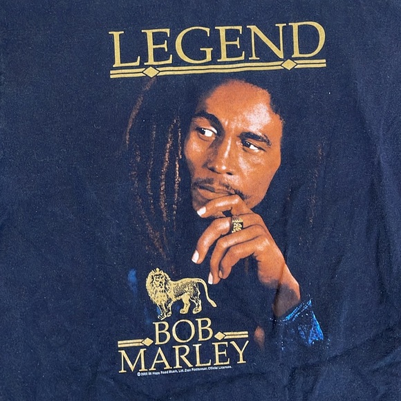 Bob Marley Legend LP Cover Logo Vintage T Shirt 2005's Zion Rootswear Reggae - Picture 2 of 5